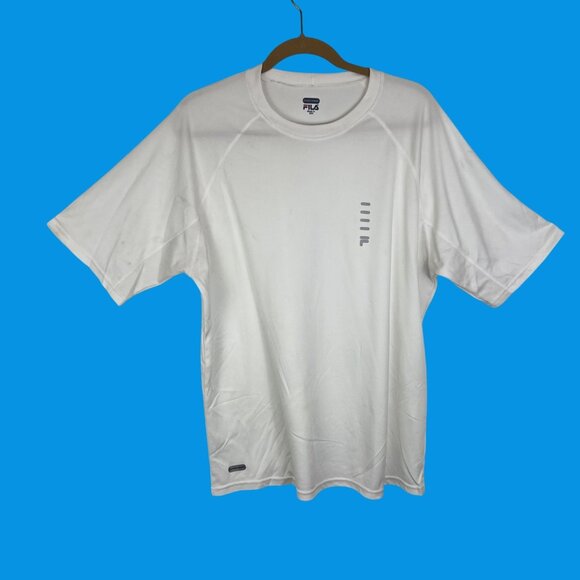 Fila Performa Mens White Crew T-Shirt XL Made in USA - Picture 7 of 12